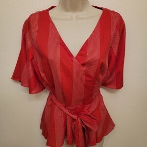 Loft Wrap Short Sleeve Blouse